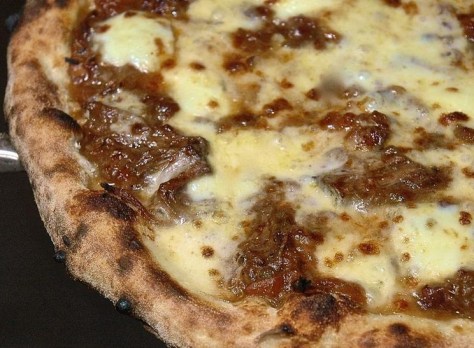 Ox cheek ragu pizza at Flour & Ash - mmmm.