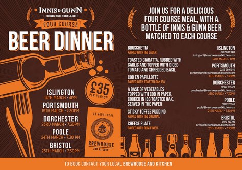 Innis and Gunn beer dinner