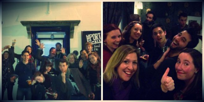 The pubcrawl gang - happy faces!