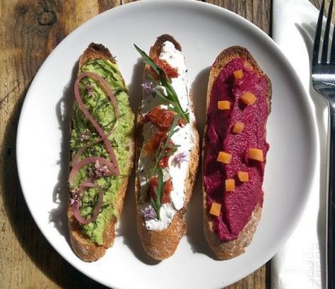 The selection of tasty tartines at Flow