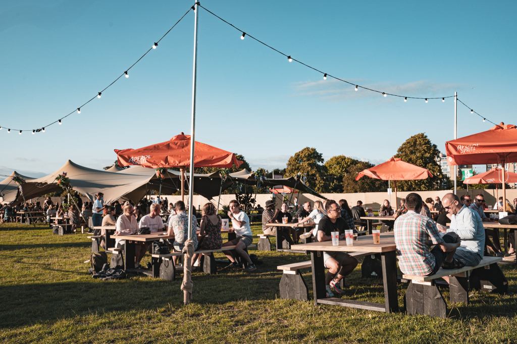 Breaking Bread outdoors