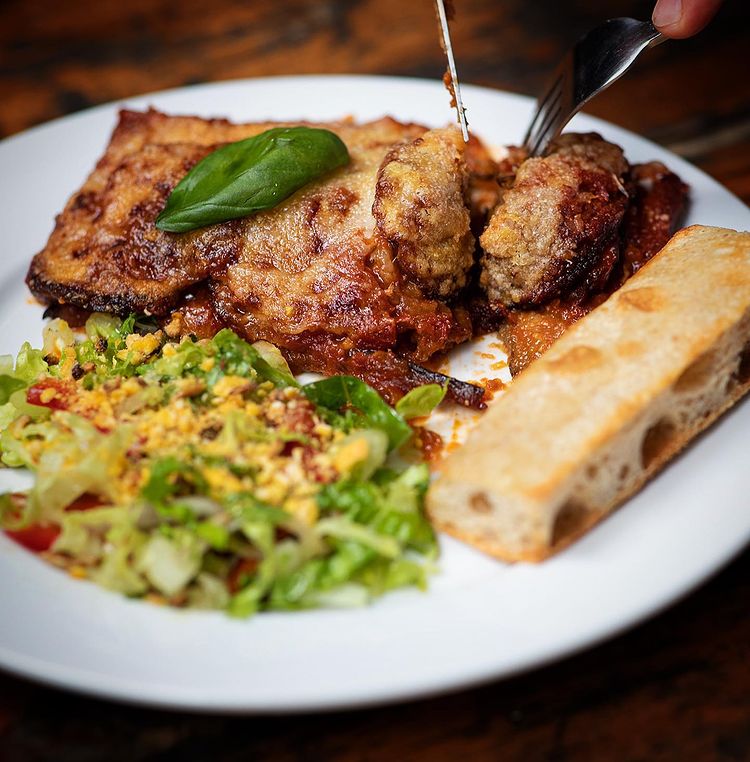 Grano Kitchen parmagiana and salad