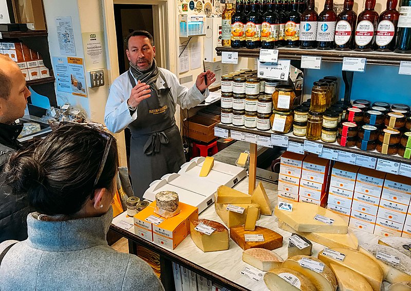 Bath food tour at cheesemongers