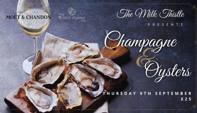 Champagne and oysters poster