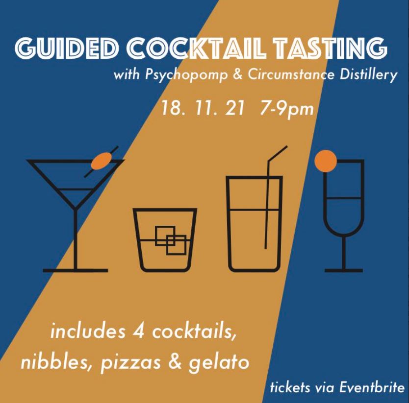 Bertha's cocktail tasting poster