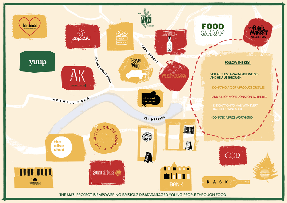 Winter MAZImas Food & Drink Trail map