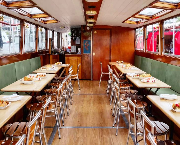 Cream tea on Bristol Packet