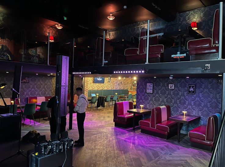 Interior of jazz bar