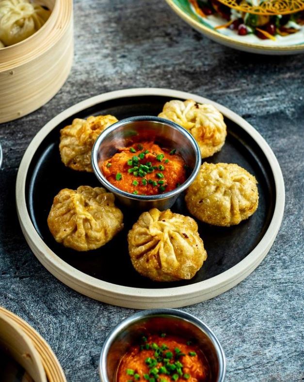 Indian dumplings on plate