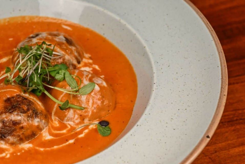 Close up on curry dish