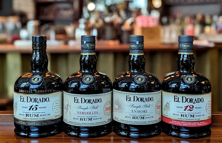 Bottles of El Dorado rum