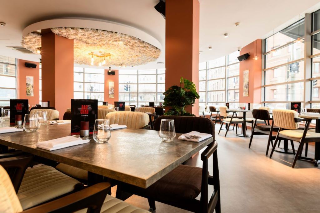 Spacious restaurant interior