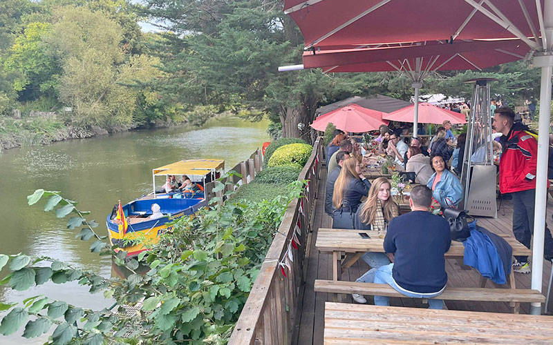 Riverside seating at Beeses Bristol