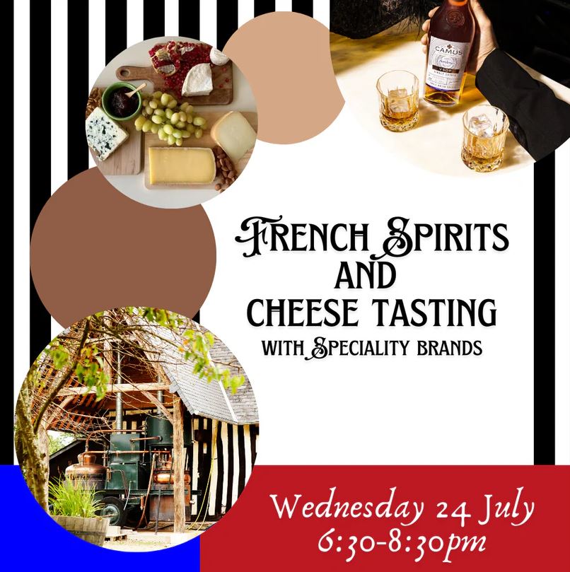 French spirits and cheese tasting at Spirited