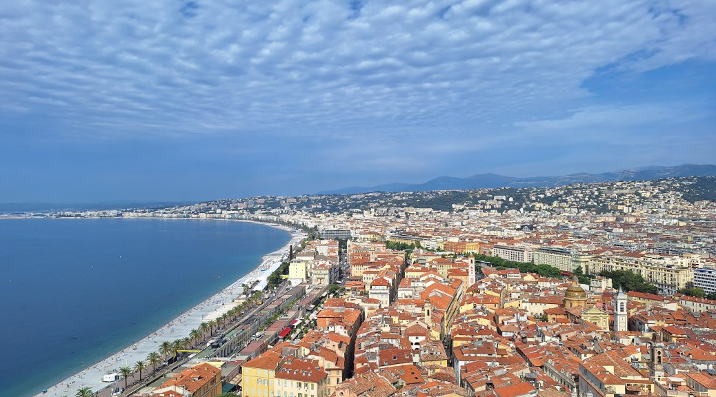 View of Nice and beach