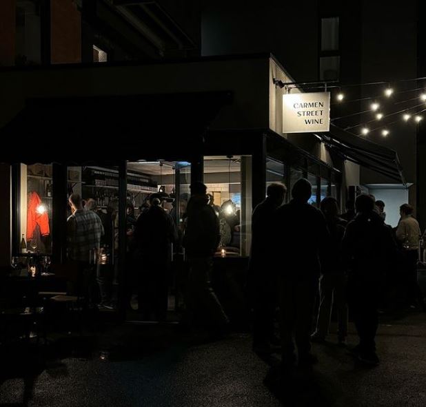 Carmen Street Wine at night