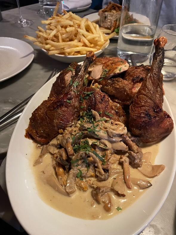 Roast guinea fowl at littlefrench