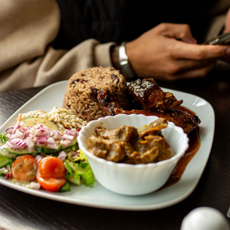 Jerk pork at The Kings Head