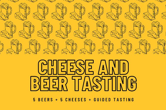 Cheese + beer tasting poster
