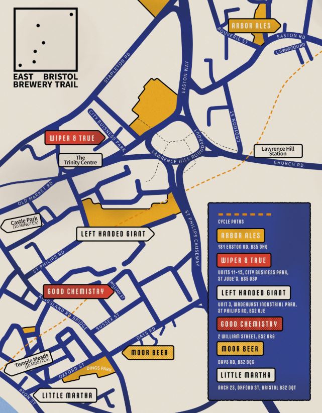 East Bristol Brewery Trail 2025 map