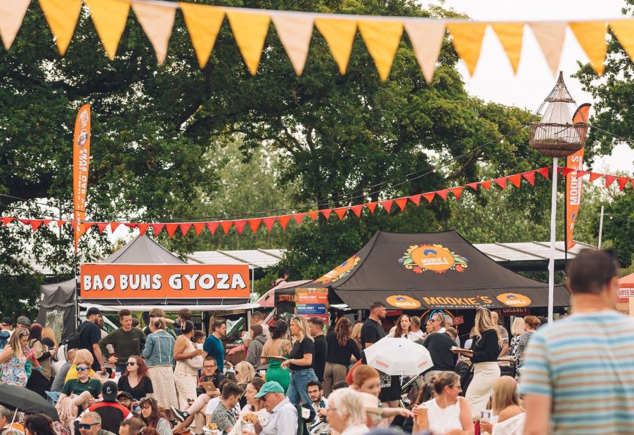 Crowd at food festival