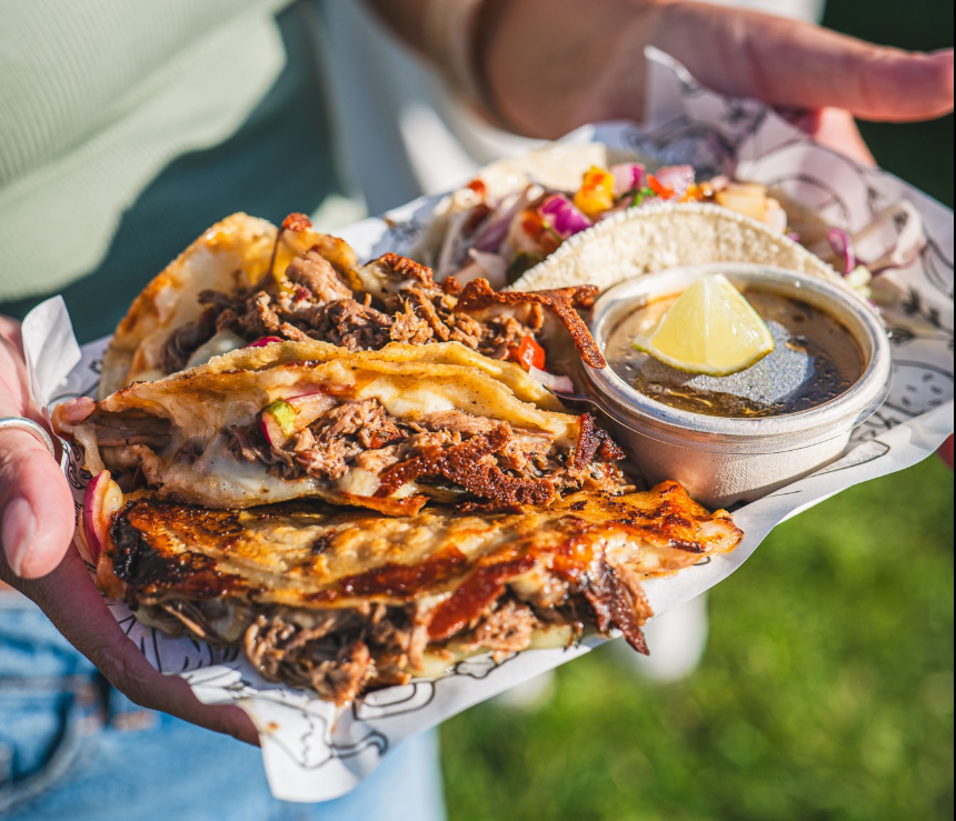 Birria tacos at the South Glos Food and Drink Festival