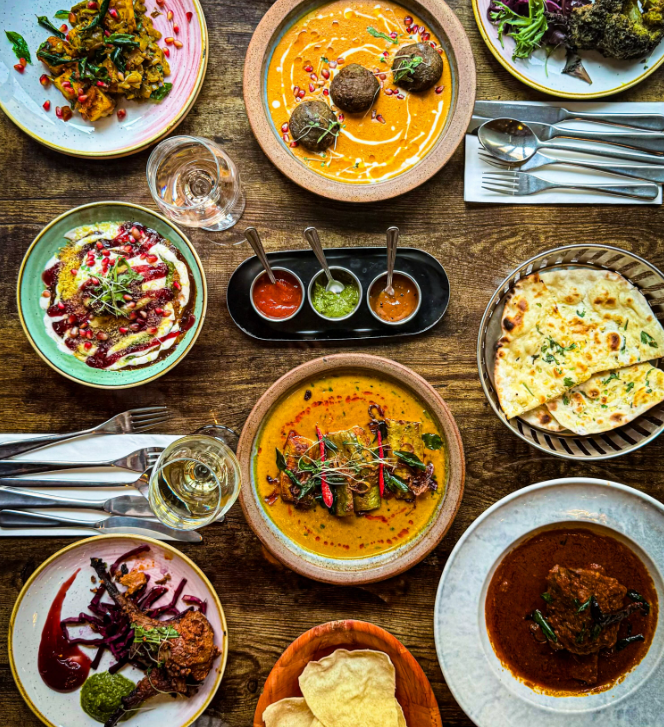 Selection of curries at Nutmeg in Bristol